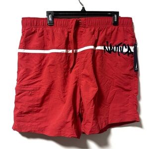 Nautica Swim Trunks Grouper Orange Shorts Men’s Size XL NWT Y2K Athletic Sporty